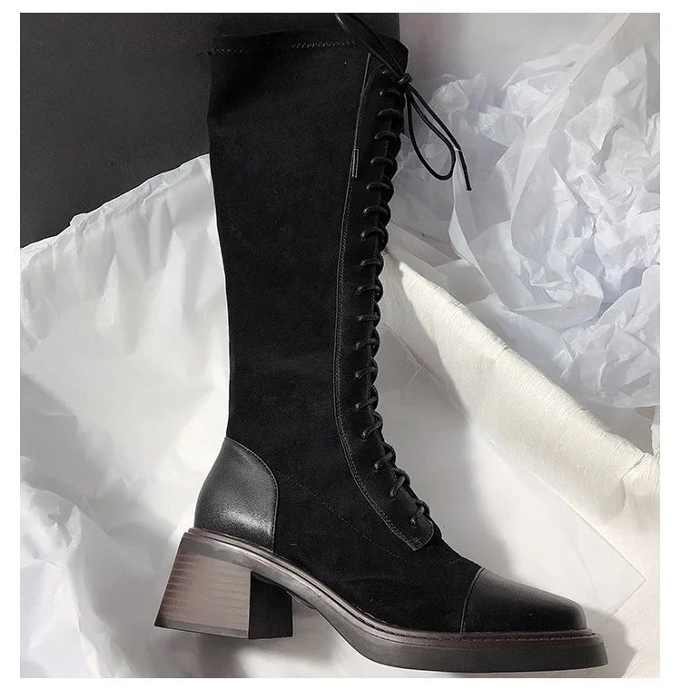 Women Classic Style High Quality Lace Up Boots