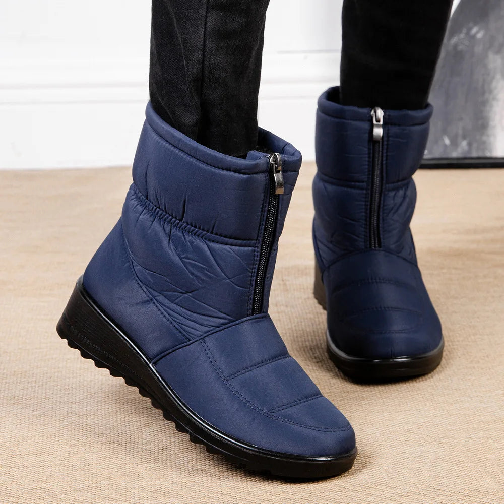 Womens Winter Front Up Zipper Cool Boots