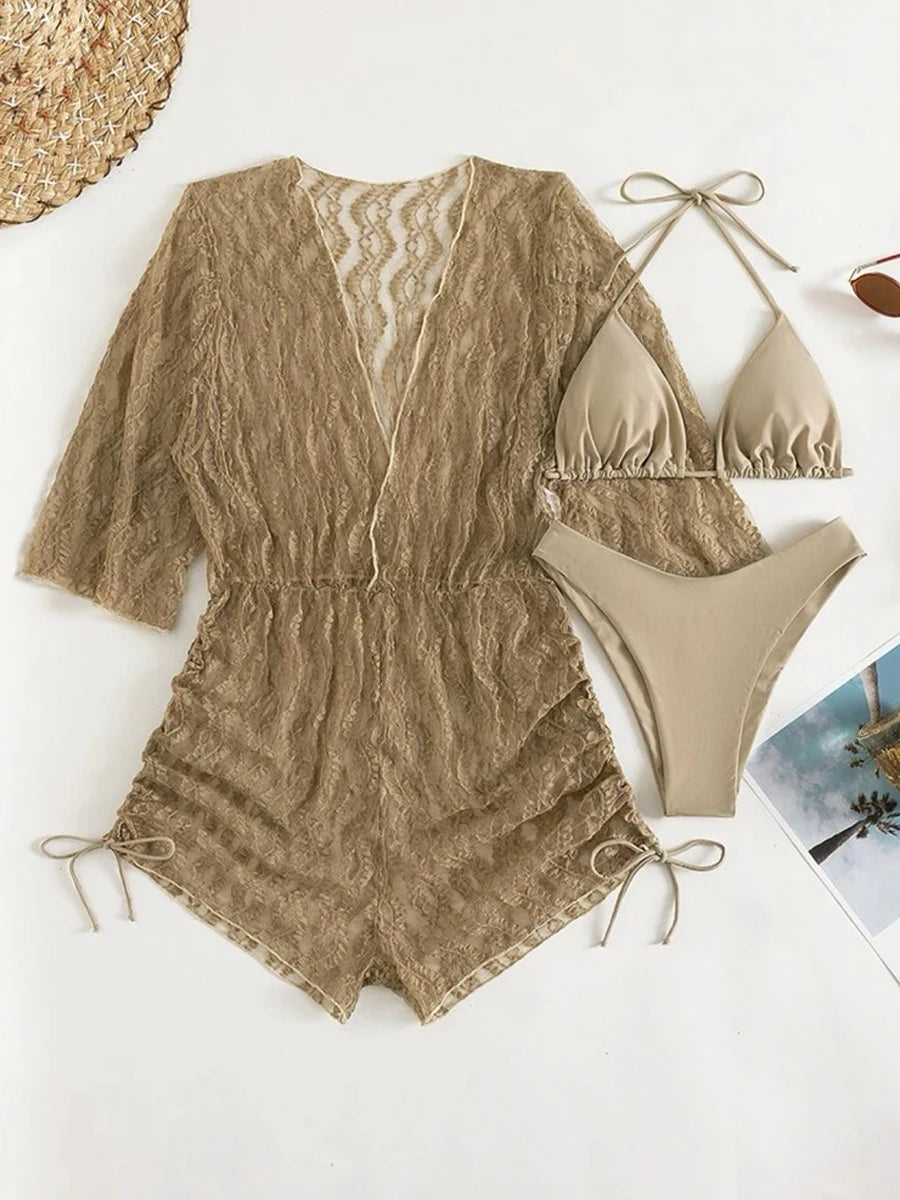 Black In Style 3 Pieces Bikini Set