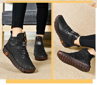 Modern Style Long Cross Lace Up Warm Winter Boots For Women