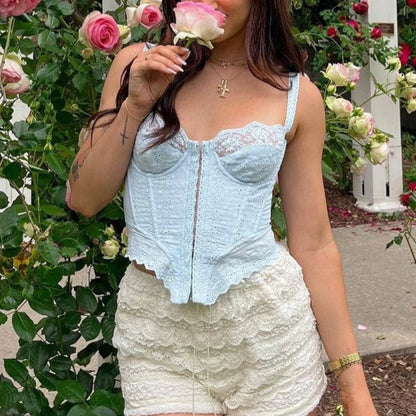 Satin Sophistication: Corset-Style Bodycon Top