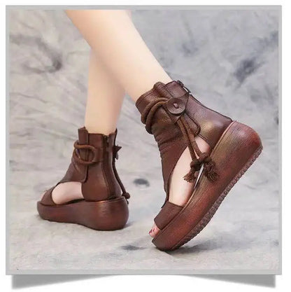 Summer Retro Gladiator Wedge Sandals for Women