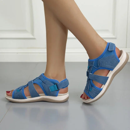 Santorini Exploring Vibes - Comfortable Black Sporty Summer Sandals