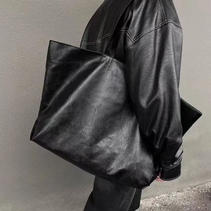 Large Capacity Leather Lightweight Shopper Tote Bags