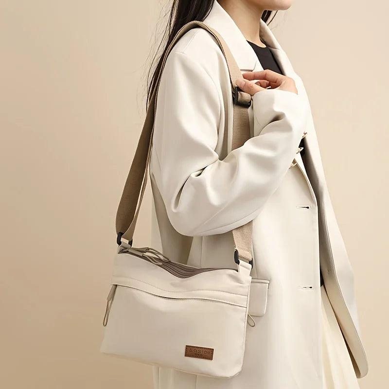 Women Mid Zip Small Crossbody Bag