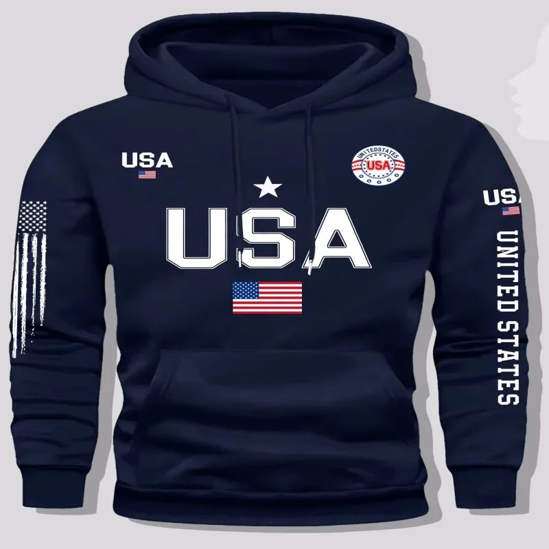 Womens Usa Flag National Hoodies