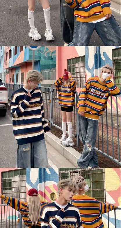 Urban Harmony Striped Pullover