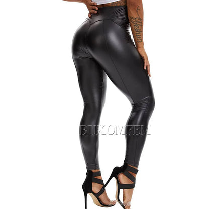 Bright Leather Skinny Pants