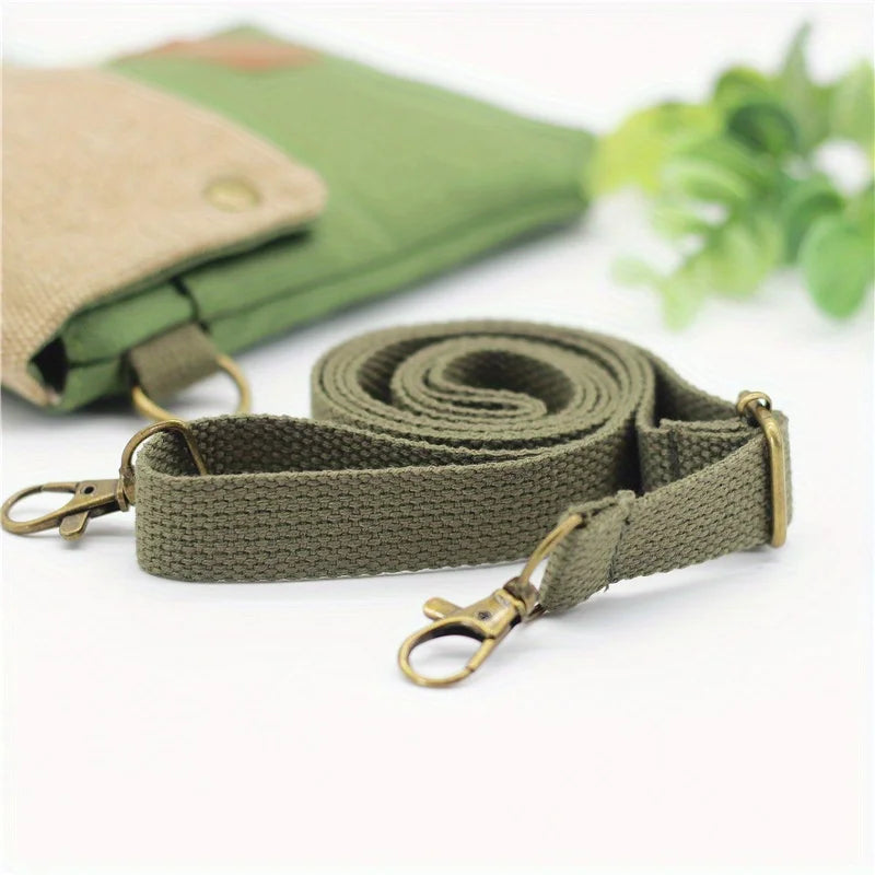 Sage Green Canvas Mini Phone Bag