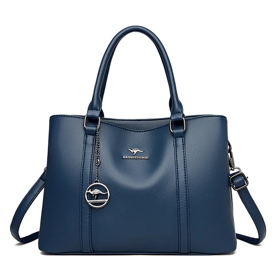 Genuine Leather Luxury Tote Bag For Women High Quality Designer Handbag Crossbody