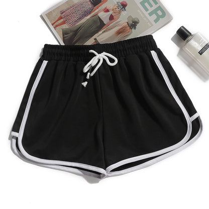 Side Zipper Bright Color Women Yoga Shorts