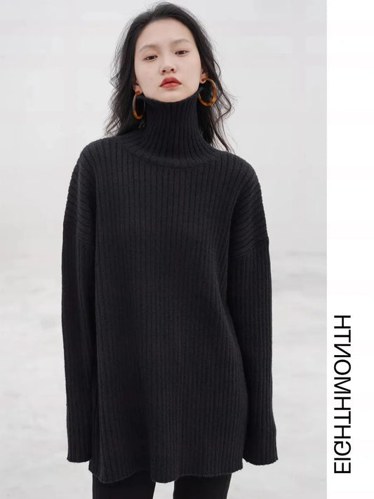 Turtleneck Long Womens Oversized Sweaters