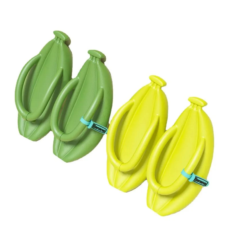 3D Fruit Pattern Household Cartoon Slippers Banana And Orange Summer Indoor Antiskid Bathroom Slippers For Women And Men