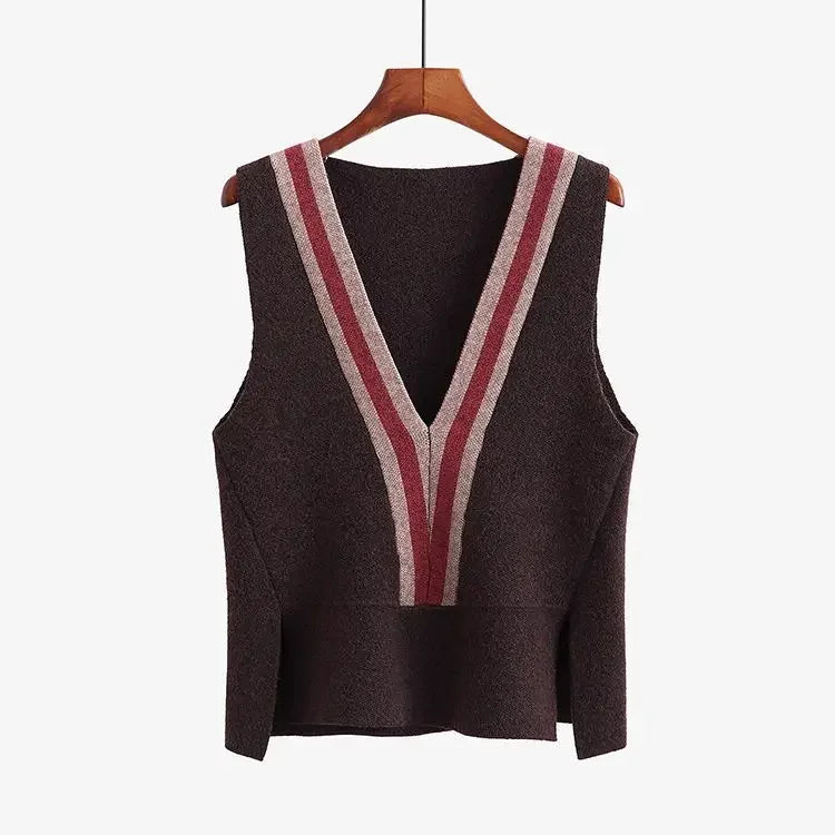2024 Womens Hooded Sleeveless Knit Vest
