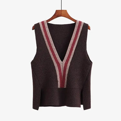 2024 Womens Hooded Sleeveless Knit Vest