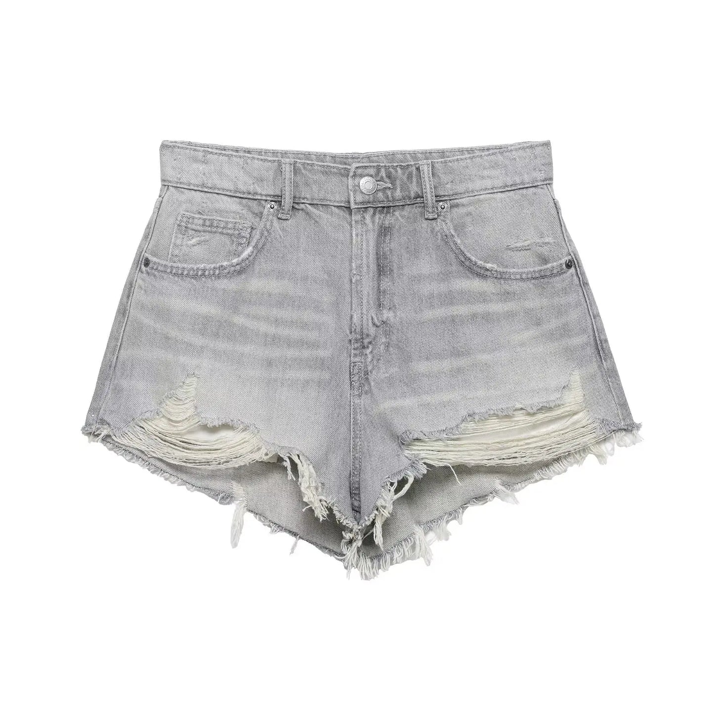 Summer Essentials: Distressed High-Waisted Denim Shorts