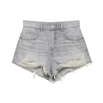 Summer Essentials: Distressed High-Waisted Denim Shorts