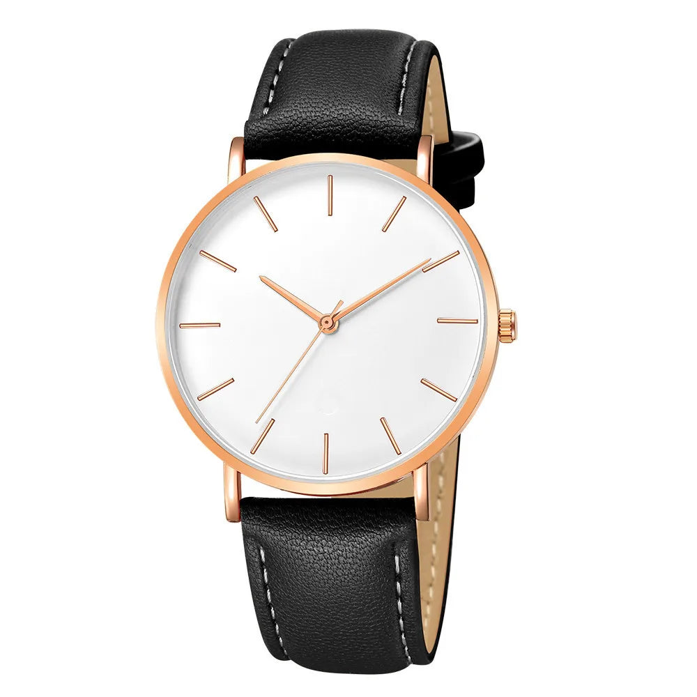 Mens Casual Ultra Thin Black Dial Analog Watches