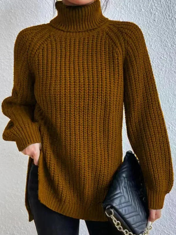 Turtleneck Femme Jumper Oversized Sweaters