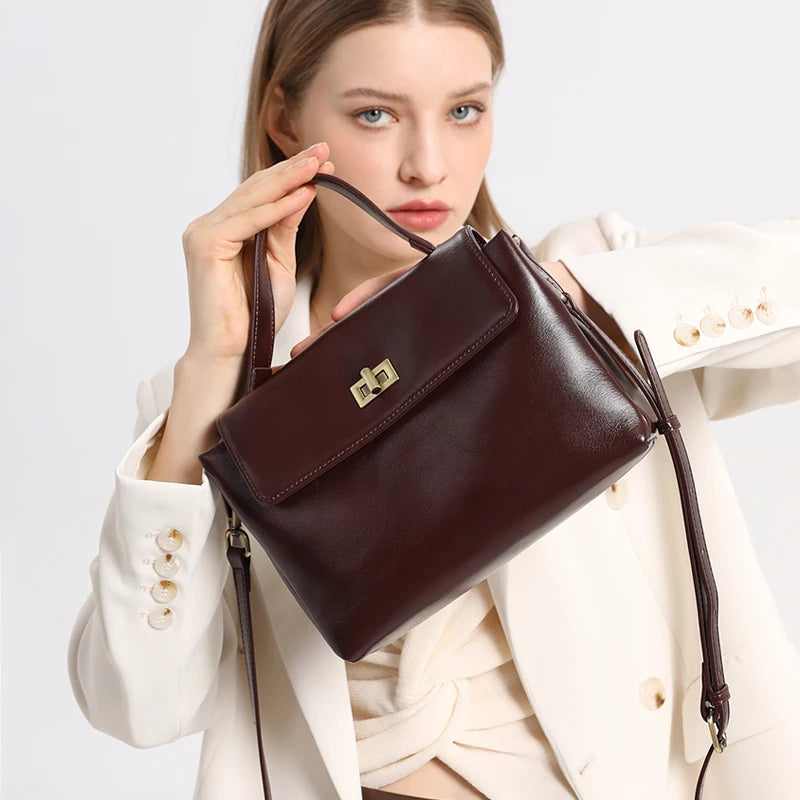 Genuine Leather Luxury Kangaroo Casual Women Handbags
