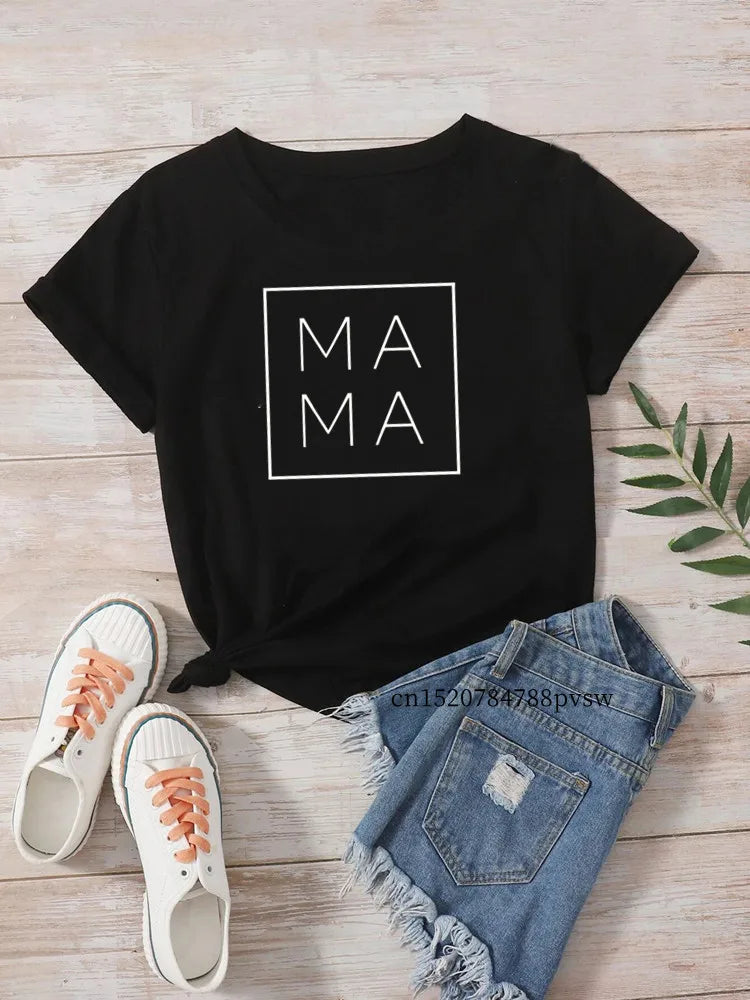Mama Baby Family Matching Outfits Funny Women S T Shirt Mother And Daughter Tops Mommy Me Clothes