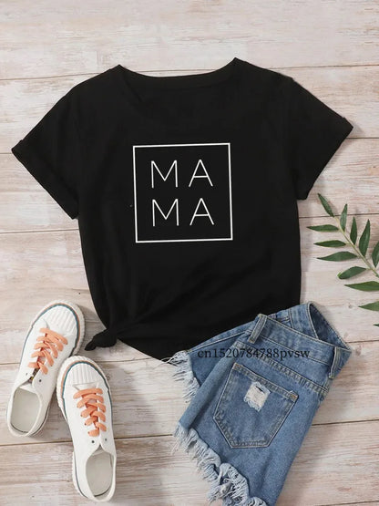 Mama Baby Family Matching Outfits Funny Women S T Shirt Mother And Daughter Tops Mommy Me Clothes