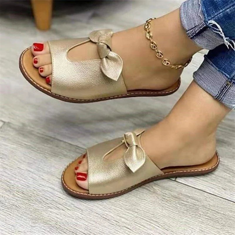 Summer Women Shoes Sandals Open Toe Anti Slip Pu Leather Casual Female Platform Shoes Plus Size 35 43 Women Slippers