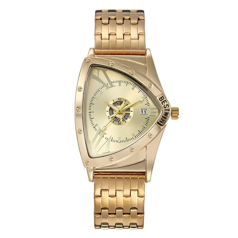 Triangle Frame Silicone Strap Luxury Quartz Men Watches