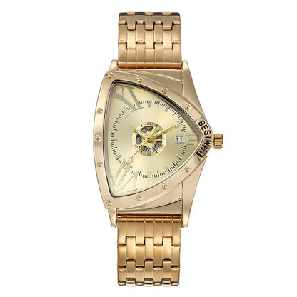 Triangle Frame Silicone Strap Luxury Quartz Men Watches