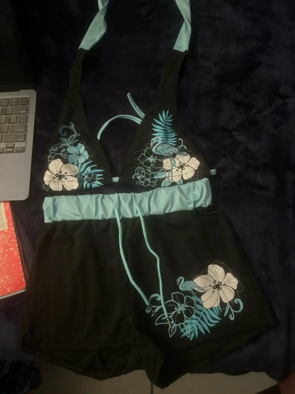 African Backless Style Sexy One Piece Women Bikini Bathing Suits