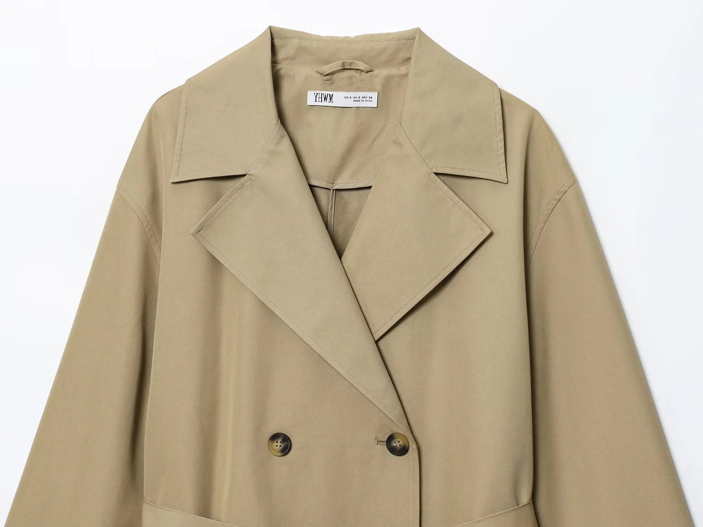 Double Breasted Windproof Women Vintage Long Trench Coats