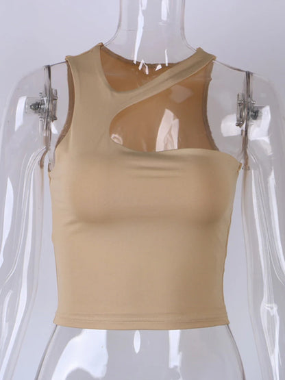 Sexy Sleeveless Cross Tied Short Crop Tank