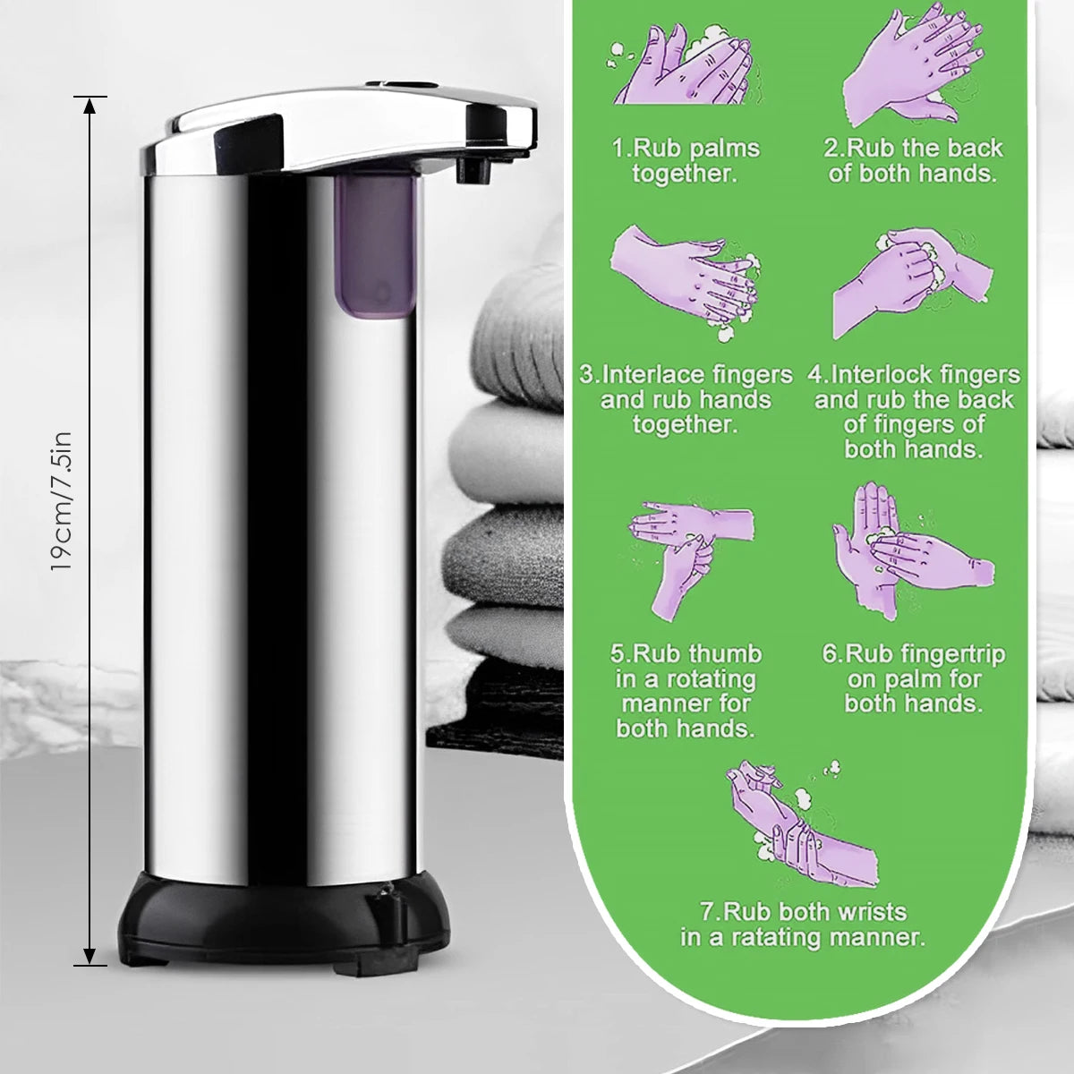 Automatic Liquid Soap Dispenser Smart Bathroom Accessories Set