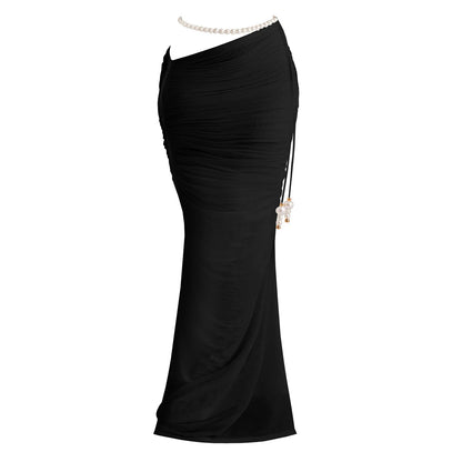 2025 Shell Bra Push Up Bikini Set For Women Sexy Pearl Strap Swimsuit Beach Skirt