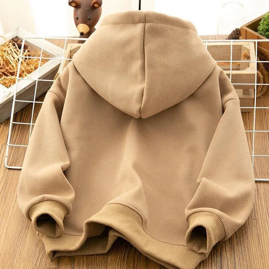 Womens Thick Warm Harajuku Hoodie Letter Print Velvet Sweatshirt With Pockets