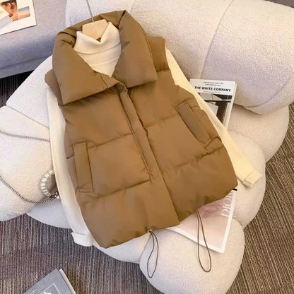 Elegant Winter Down Vest for Effortless Chic Office Street Style Layering