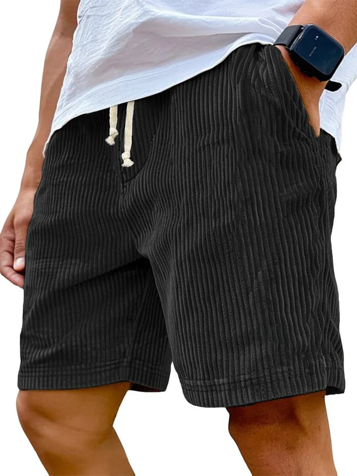 Vintage English Style Corduroy Casual Men Shorts