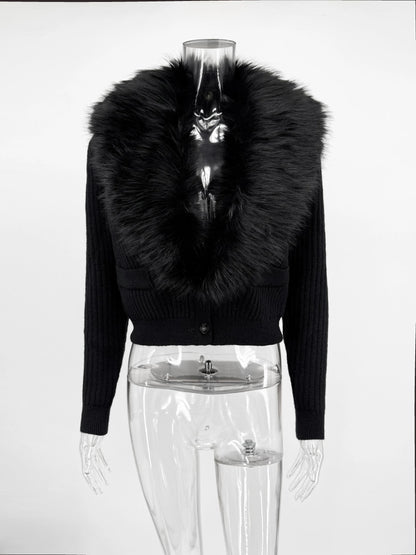 Coquette Pink Fur Trim Cardigan Aesthetic Cute Soft Girl Outfit Inspo