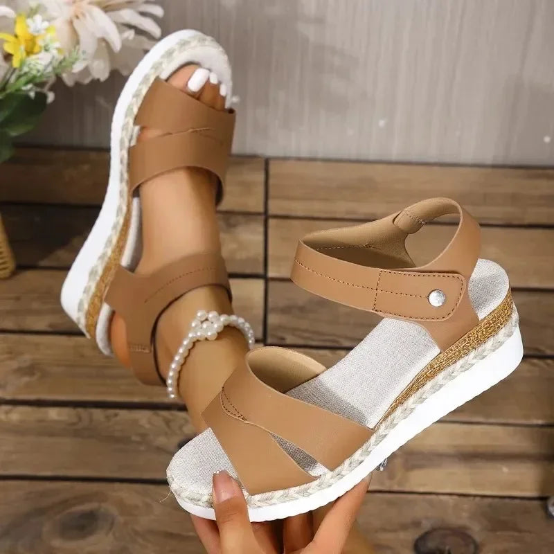 Womens Platform Heel Open Toe Summer Beach Sandals
