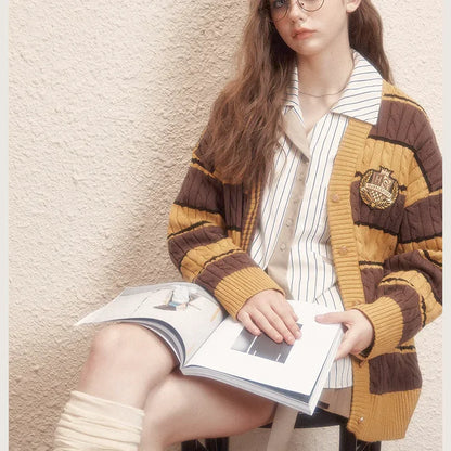 Womens Vintage Korean Style Thick Loose Winter Sweaters