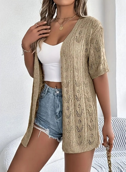 Thin Plus Size Ladies Cardigan Sweater