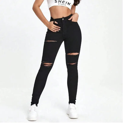 Ripped Skinny Denim Pants