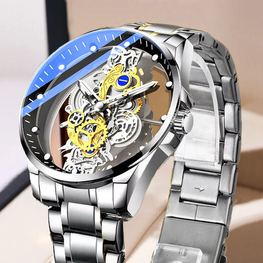 Super Creative Half Transparent Quartz Men Watches
