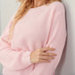 High Quality Pink O-Neck Knitted Sweater