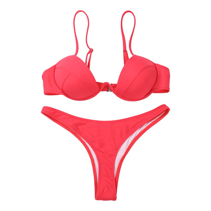 Classic Black V-Wire Push-Up Bikini Aesthetic