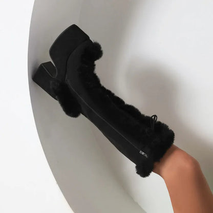 New Winter Style Warm Platform Heel Women Boots