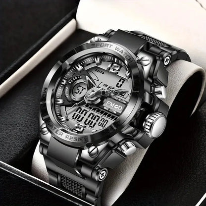 Mens Casual Muscular Sport Digital Analog Watch