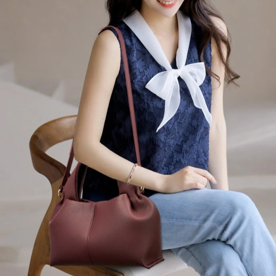 Designer Luxury Genuine Leather Womens Shoulder Tote Bag