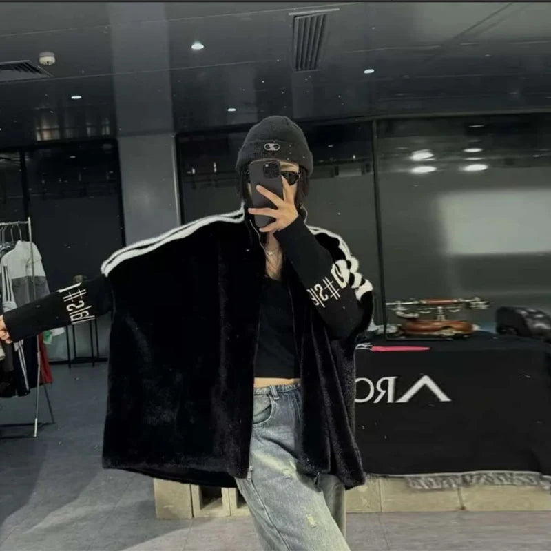 Furry Hooded Wool Winter Coats
