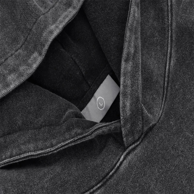 Vintage Denim Hoodie For Women Harajuku Streetwear Jean Pullover Sweatshirt